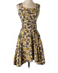 Effie's Heart Vase Pattern Fit & Flare Dress M
